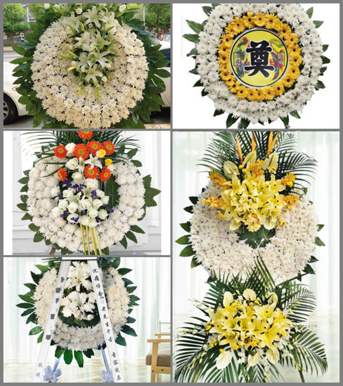 湖北黄冈市黄梅县孔垄镇新安村花圈速递